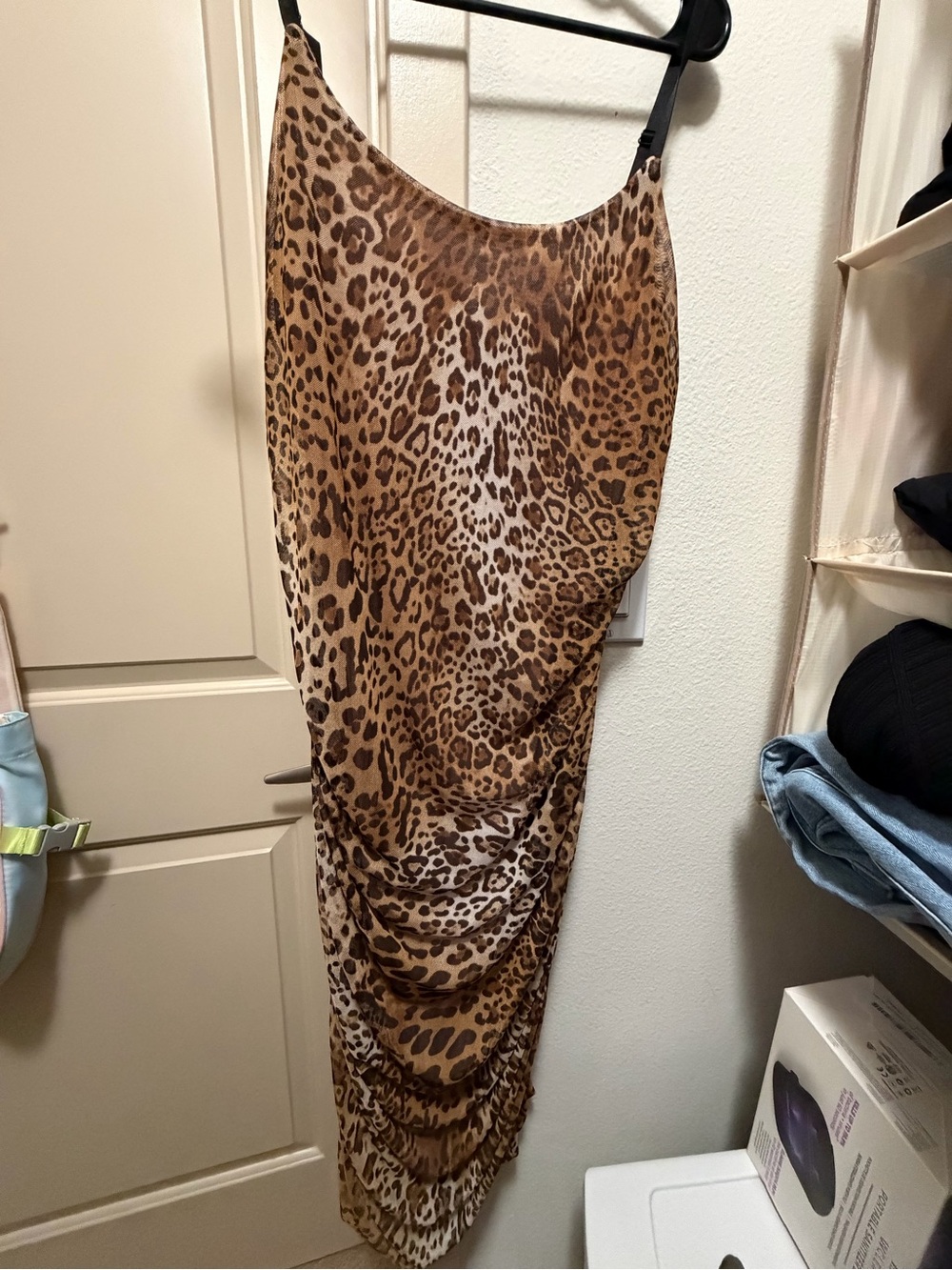 Miss Lola Leopard Print Maxi Dress - Brown